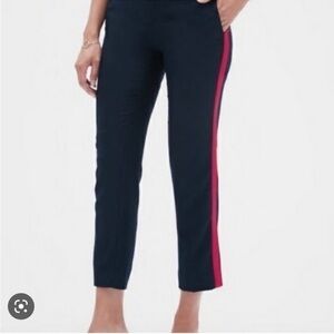 NWT Banana Republic Sloan Petite Pants Navy Red